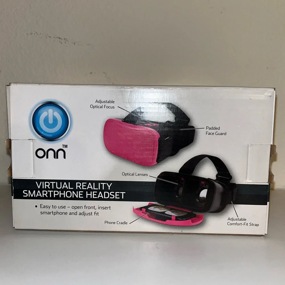 ONN PINK Virtual Reality VR Smartphone Headset Apple/Android (Brand new)